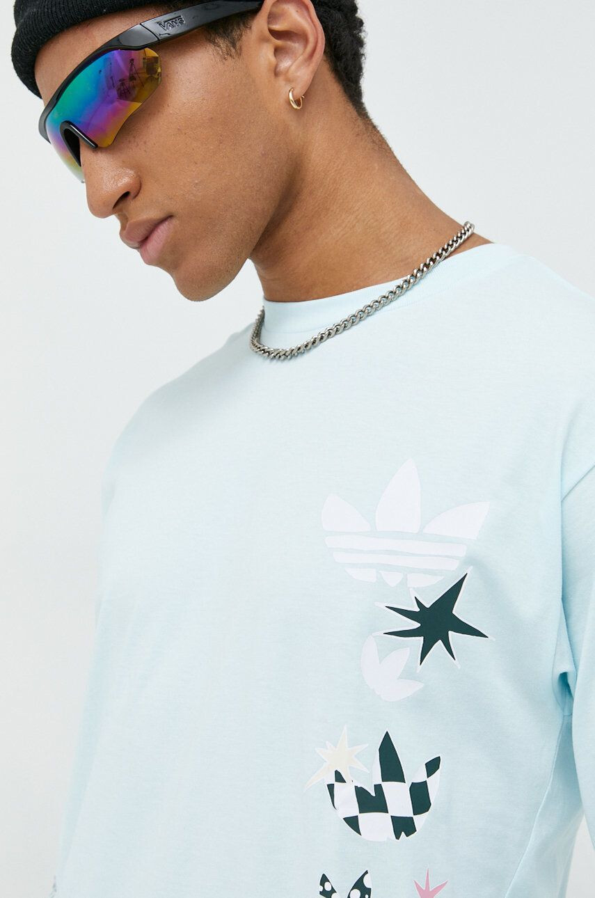 adidas Originals Памучна блуза с дълги ръкави с принт - Pepit.bg