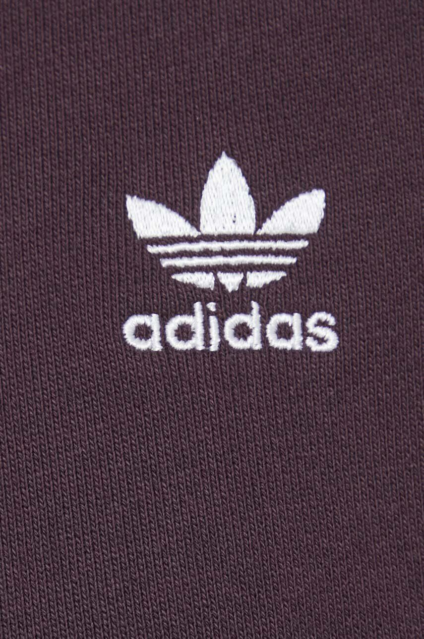 adidas Originals Памучна рокля в лилаво среднодълъг модел с уголемена кройка - Pepit.bg