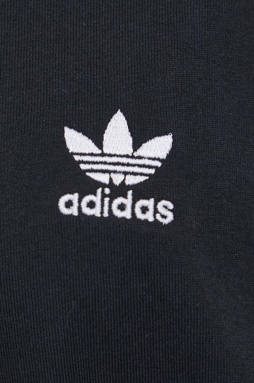 adidas Originals Памучна рокля Adicolor HC2059 в черно среднодълъг модел с уголемена кройка - Pepit.bg