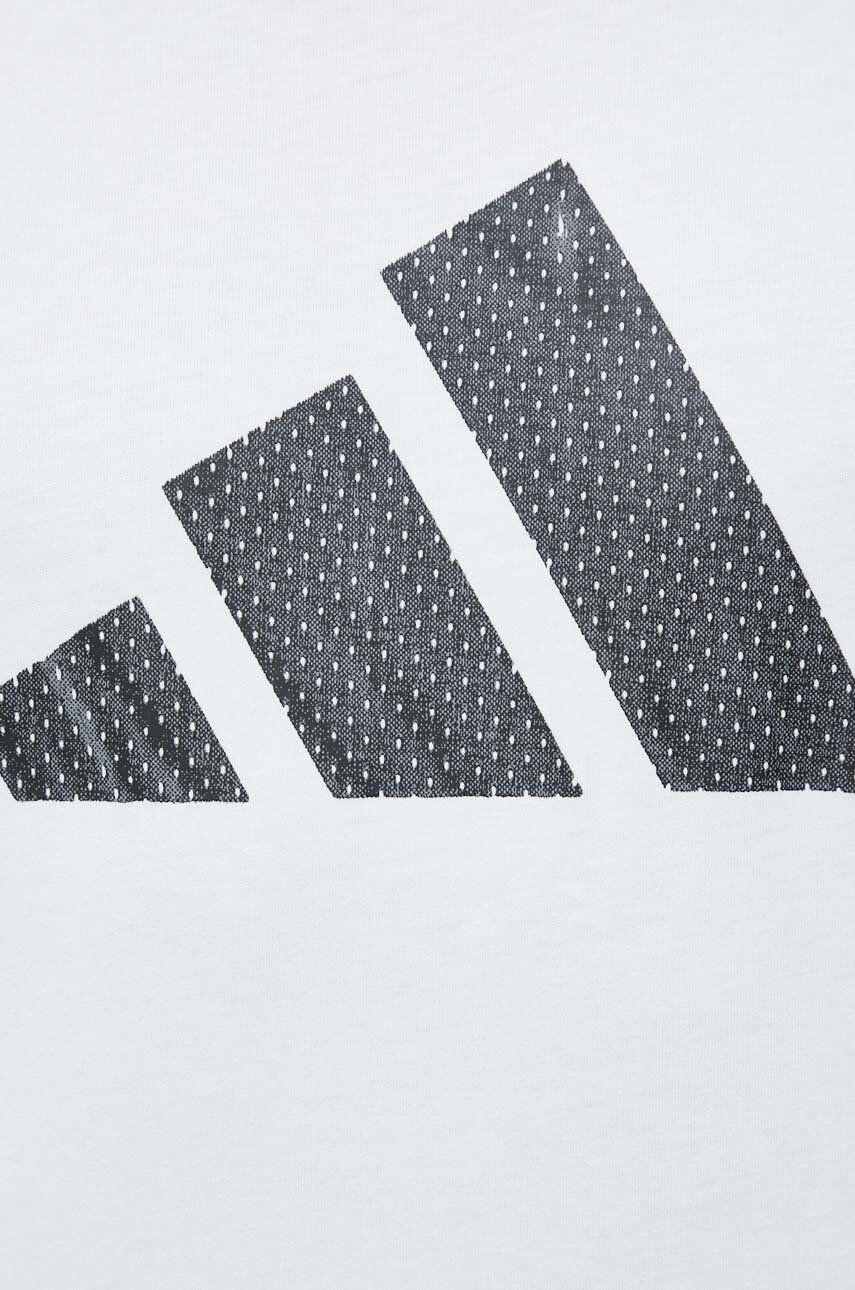 adidas Originals Памучна тениска в бяло с принт - Pepit.bg