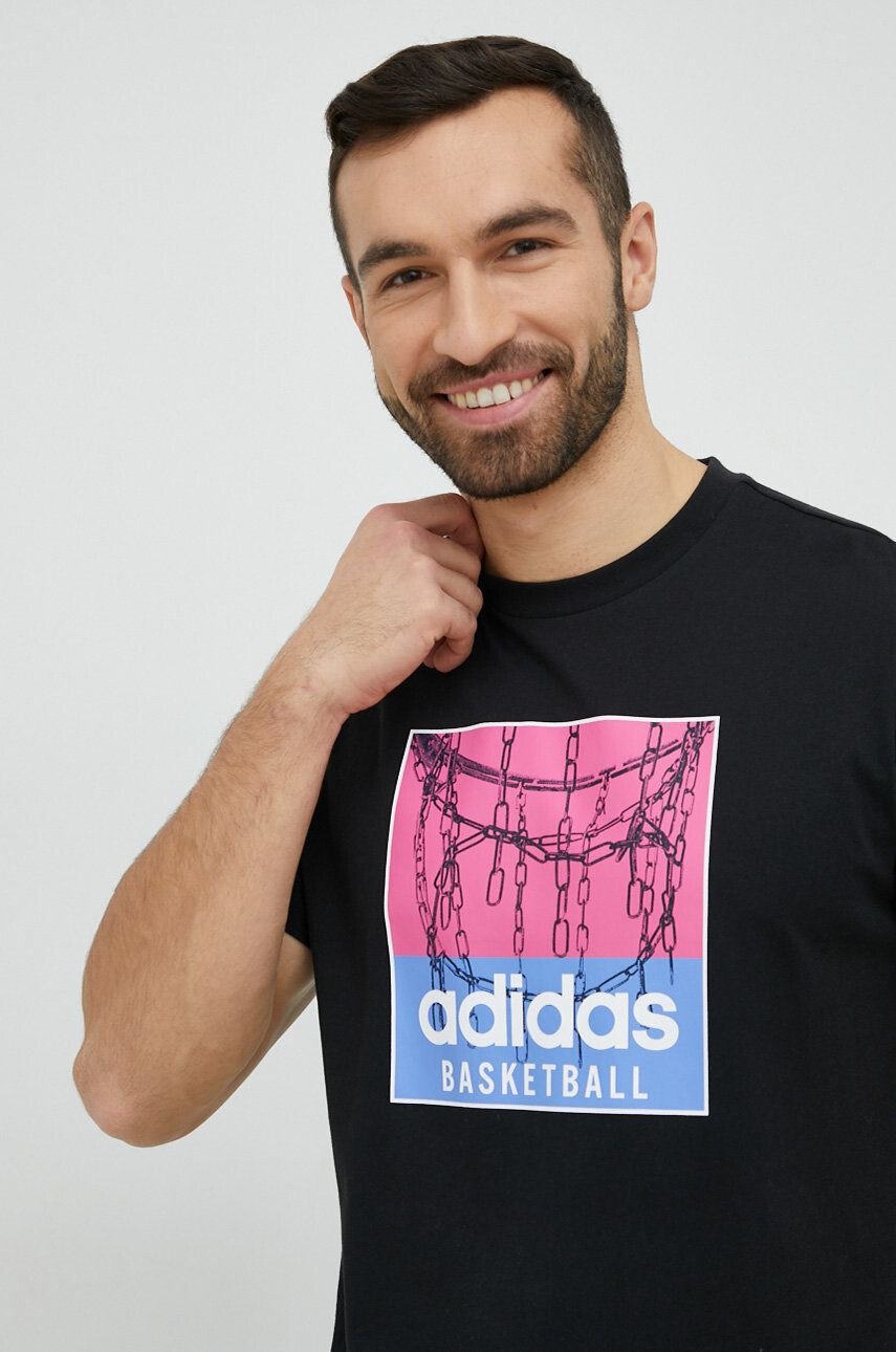 adidas Performance Памучна тениска adidas Originals в черно с принт - Pepit.bg