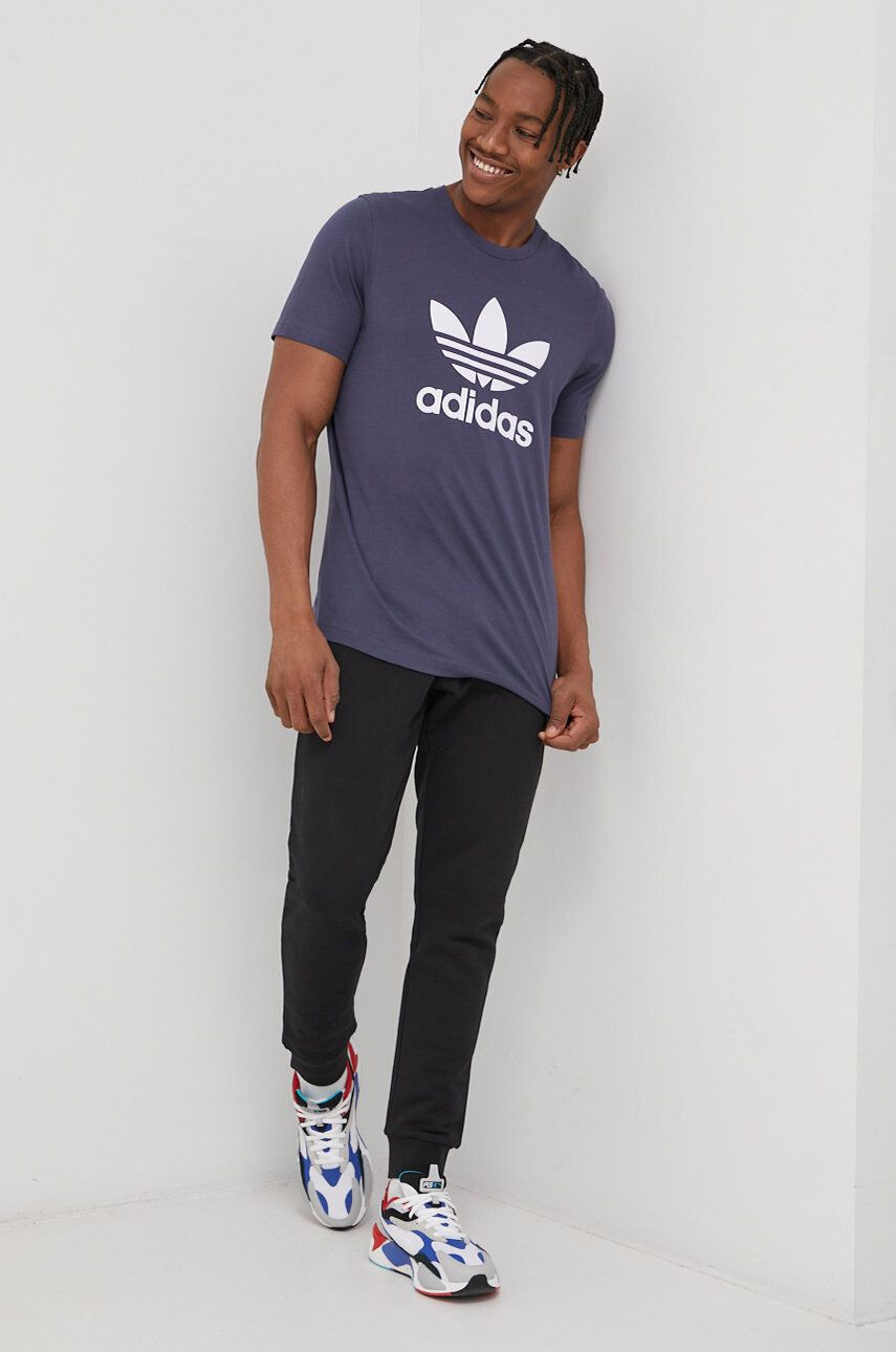 adidas Originals Памучна тениска в черно - Pepit.bg