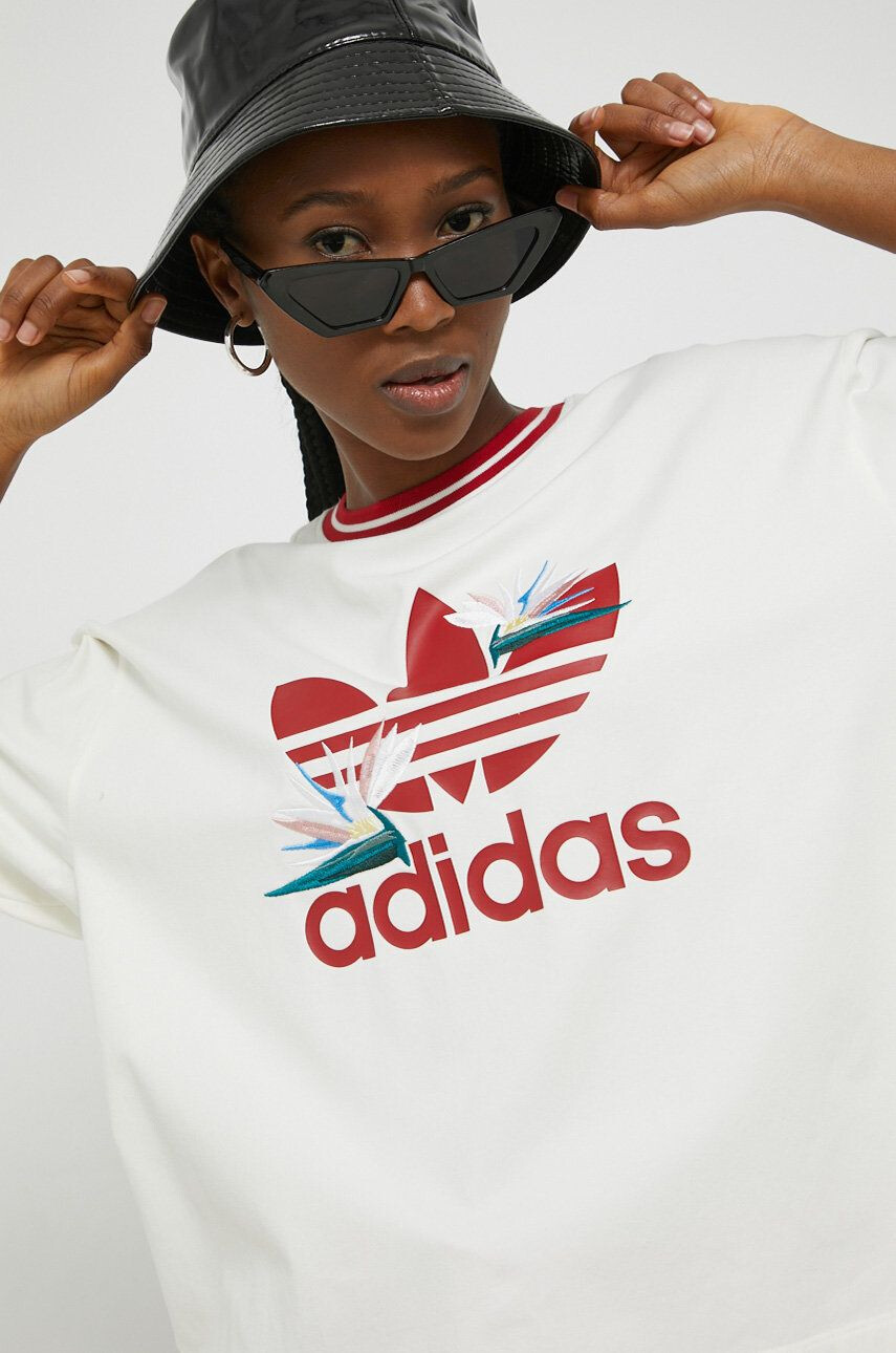 adidas Originals Памучна тениска X Thebe Magugu - Pepit.bg