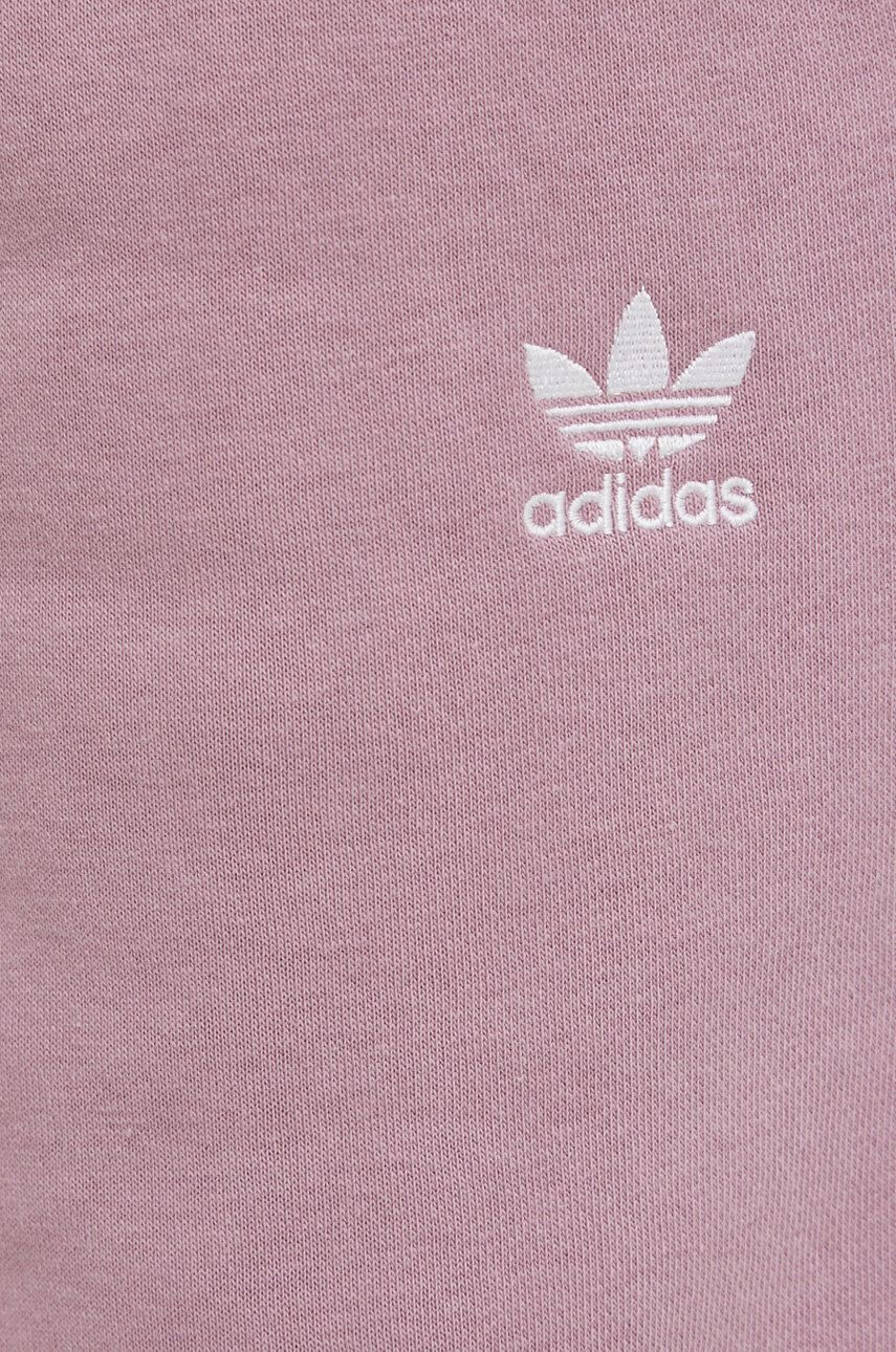 adidas Originals Панталон HF7515 дамски в розово с изчистен дизайн - Pepit.bg