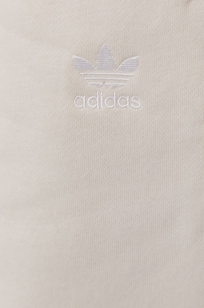 adidas Originals Панталон H14175 дамски в бежово с изчистен дизайн - Pepit.bg