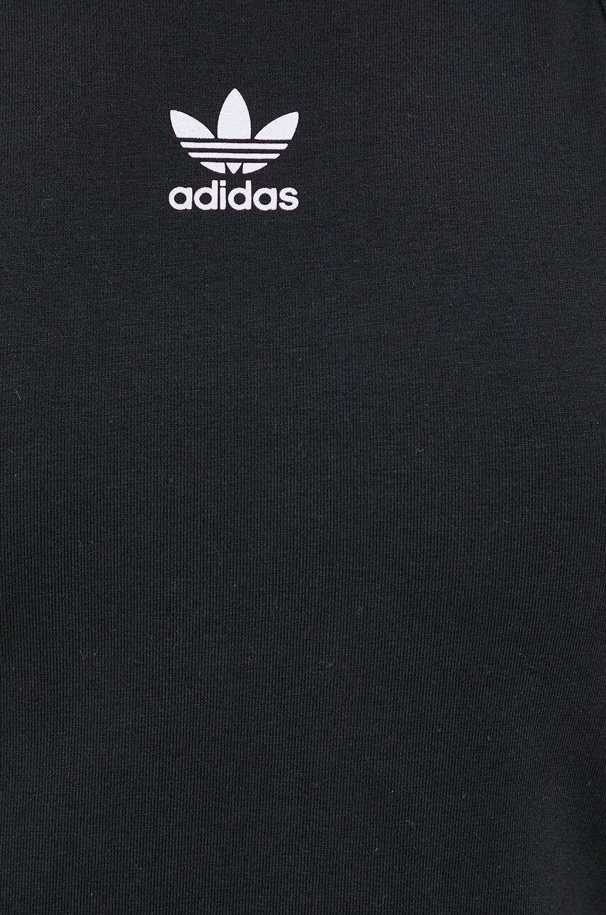 adidas Originals Рокля HC2039 в черно къс модел с кройка по тялото - Pepit.bg