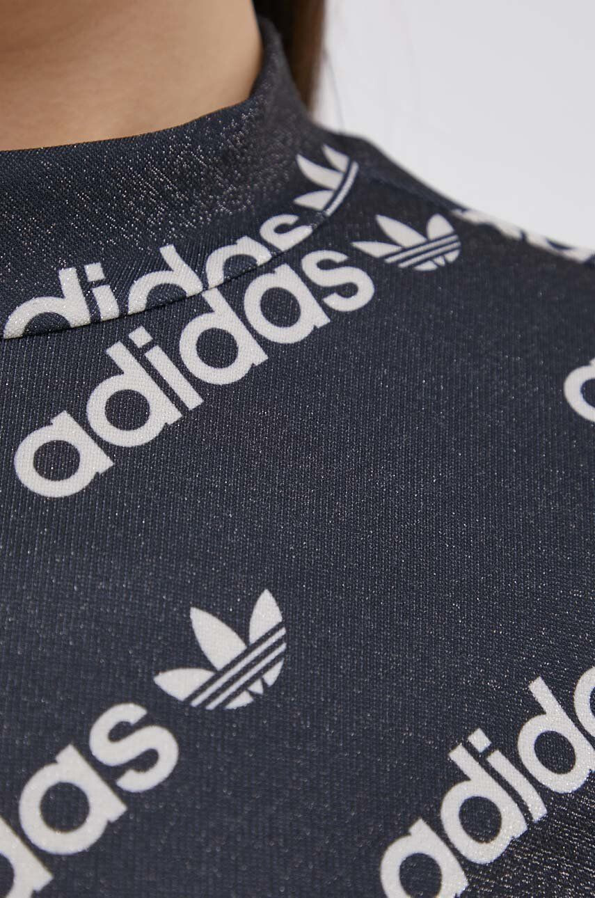 adidas Originals Рокля HM4892 в черно къс модел с кройка по тялото - Pepit.bg