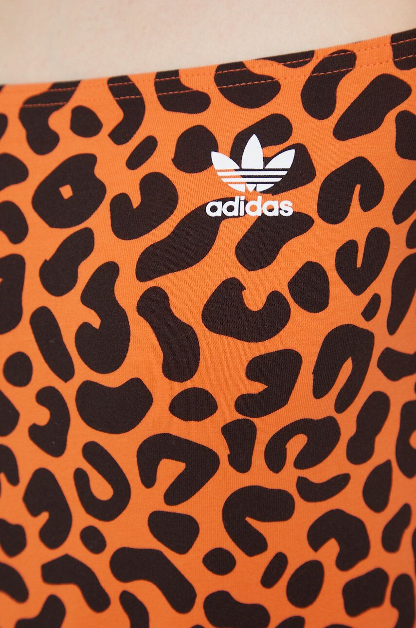 adidas Originals Рокля X Rich Mnisi HC4466 в оранжево къс модел с кройка по тялото - Pepit.bg