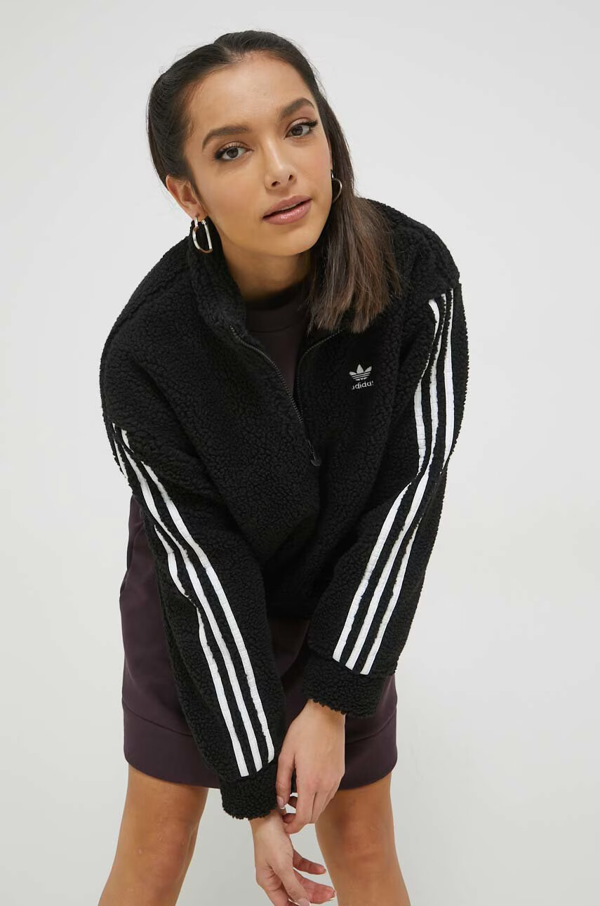 adidas Originals Суичър в черно с принт - Pepit.bg