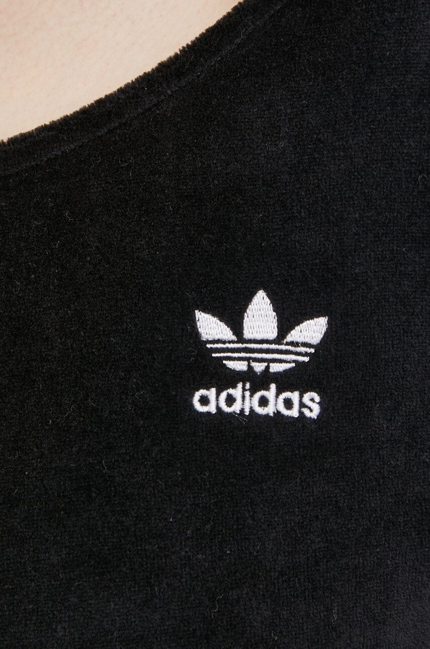 adidas Originals Суичър H18840 дамски в черно с изчистен дизайн - Pepit.bg