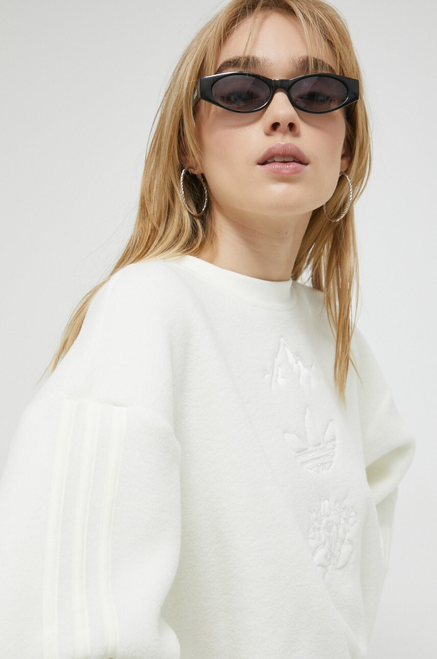 adidas Originals Суичър в бяло с апликация - Pepit.bg