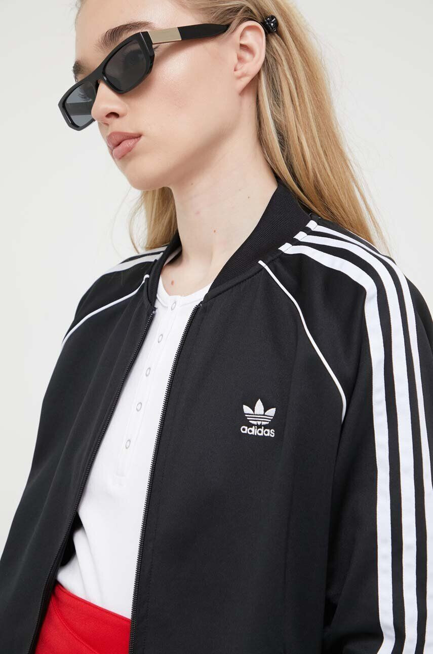 adidas Originals Суичър в черно с апликация - Pepit.bg