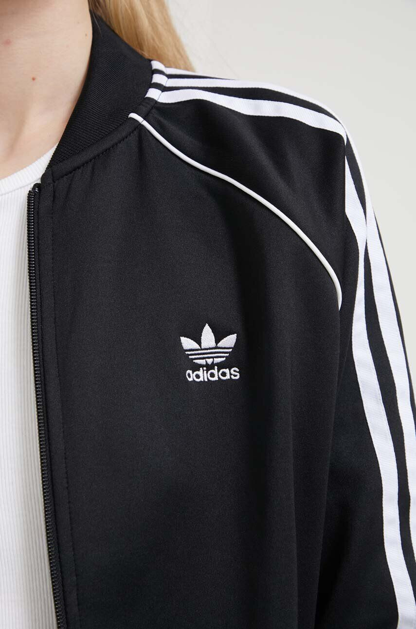 adidas Originals Суичър в черно с апликация - Pepit.bg