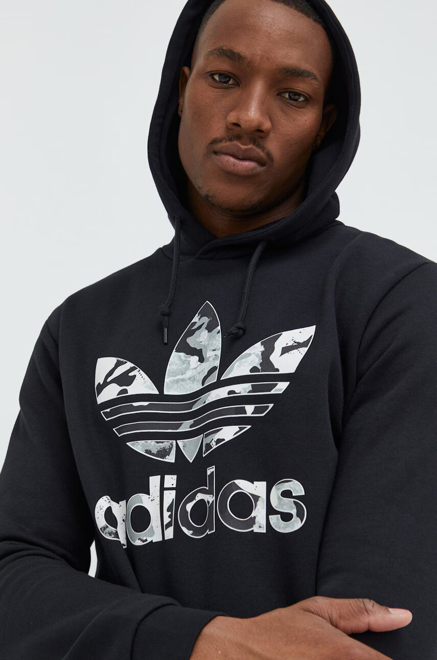 adidas Originals Суичър в черно с принт - Pepit.bg