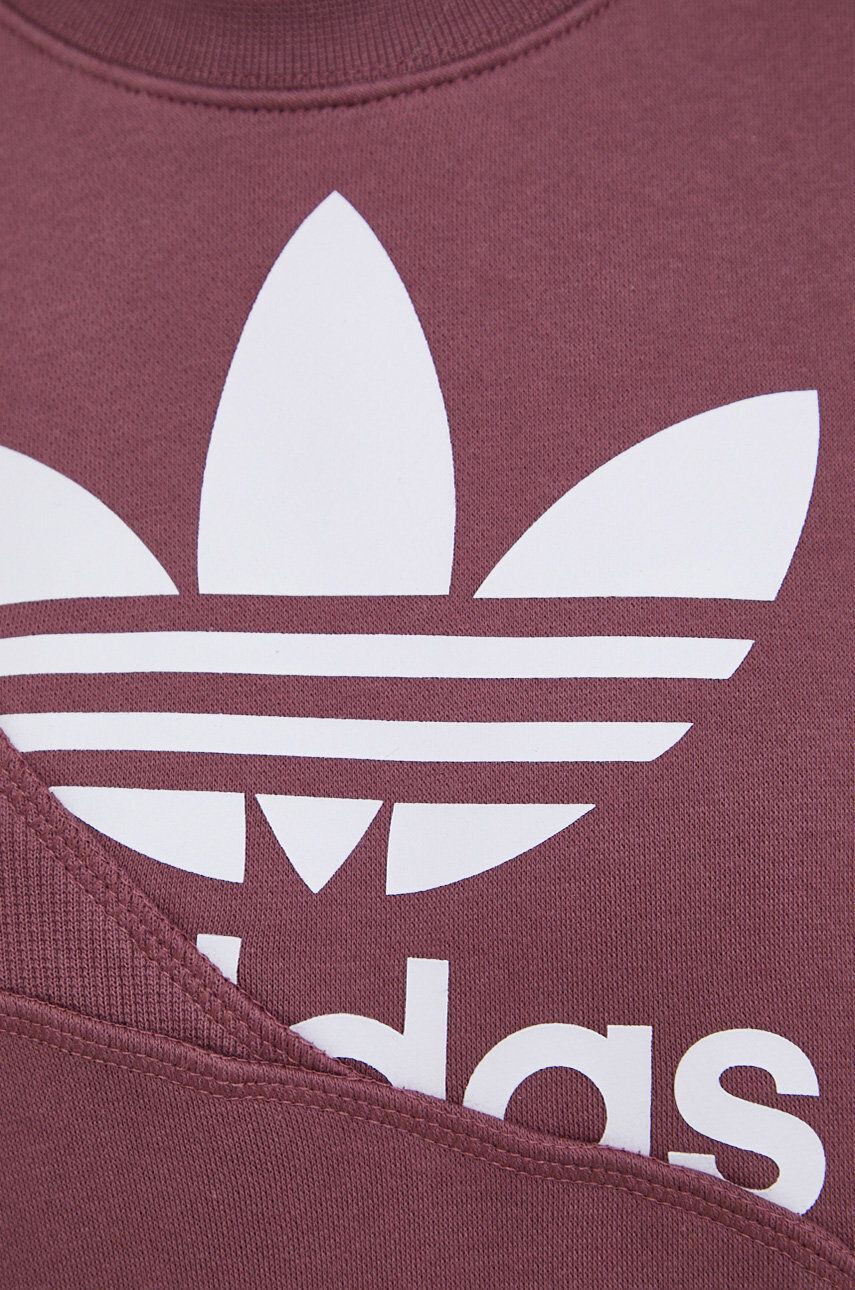 adidas Originals Суичър Adicolor HC4620 дамски в лилаво с изчистен дизайн - Pepit.bg