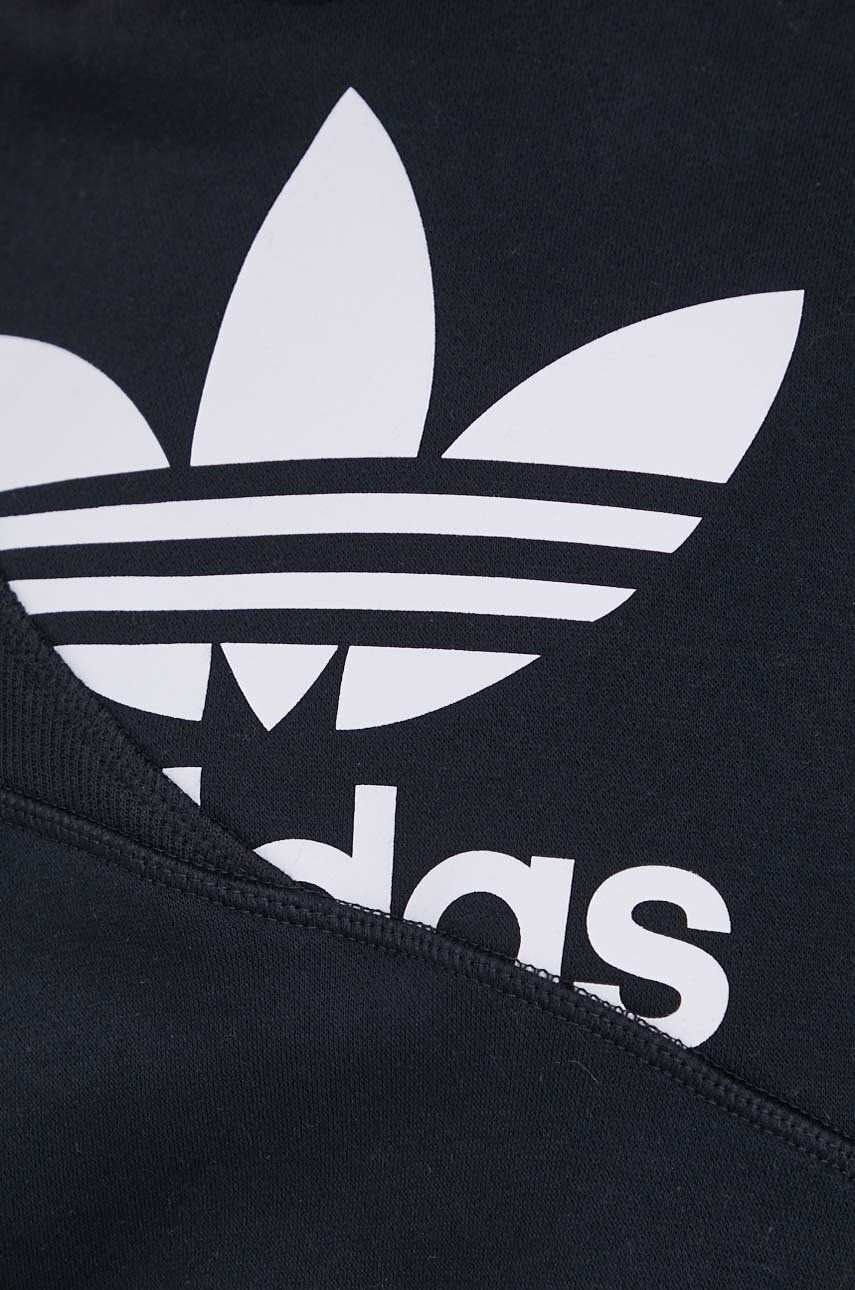 adidas Originals Суичър Adicolor HC4622 дамски в черно с принт - Pepit.bg