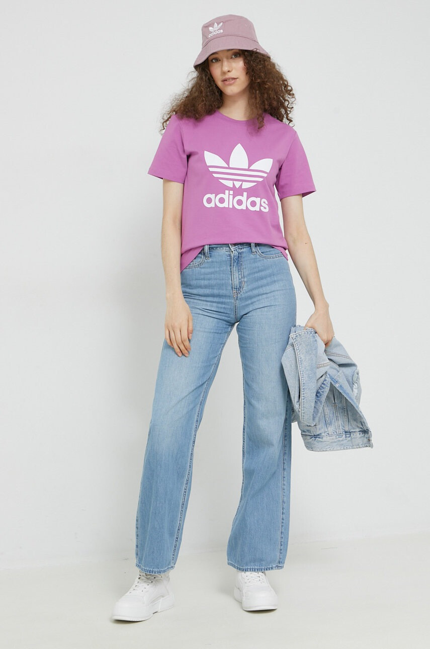adidas Originals Тениска в лилаво - Pepit.bg