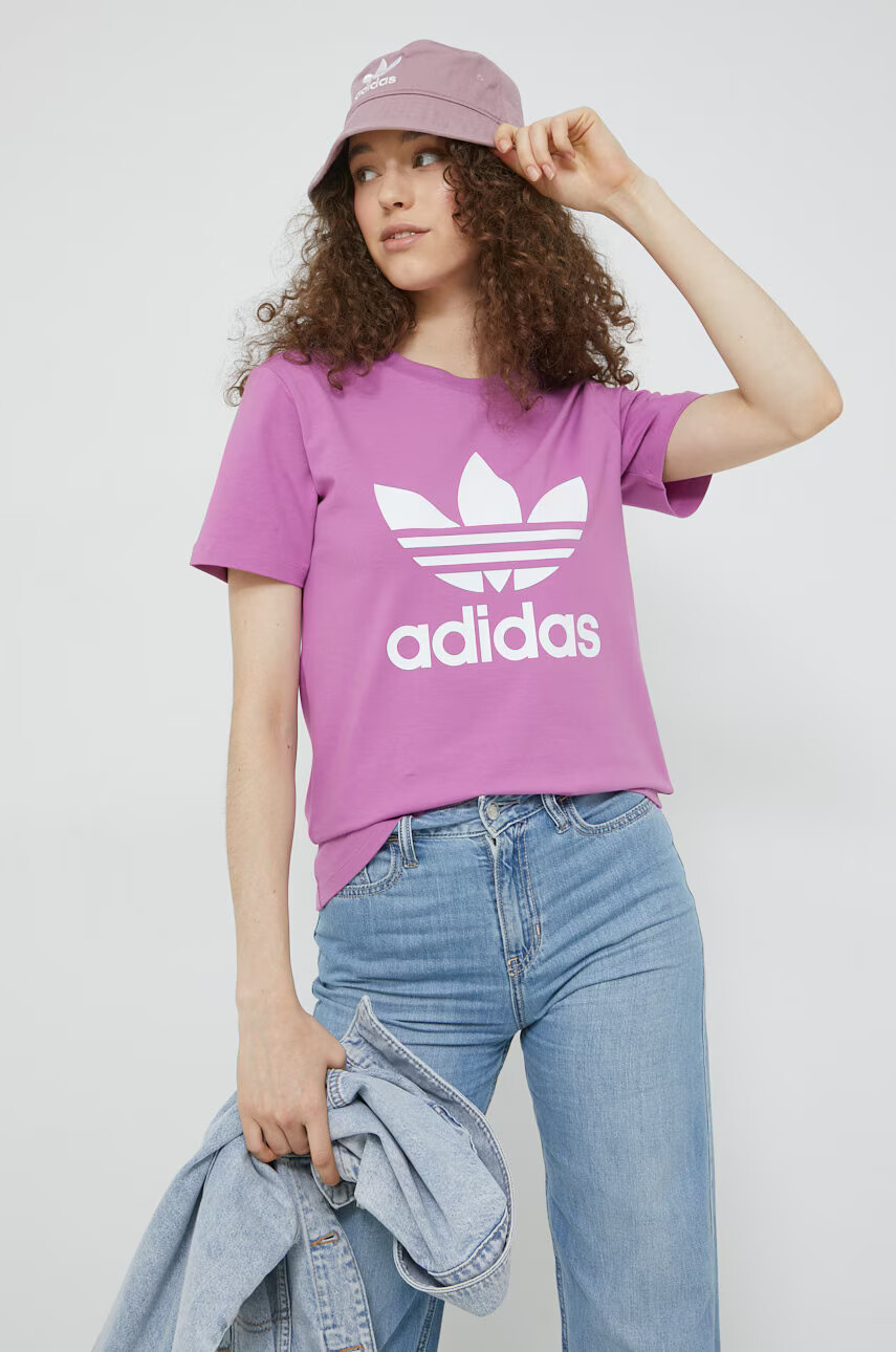 adidas Originals Тениска в лилаво - Pepit.bg