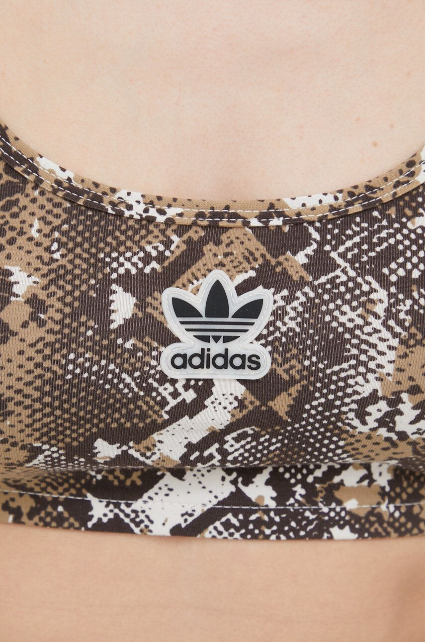 adidas Originals Топ HT5962 дамски в кафяво - Pepit.bg