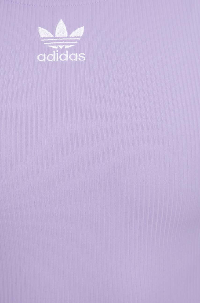 adidas Originals Цял бански Adicolor в лилаво с мека чашка - Pepit.bg