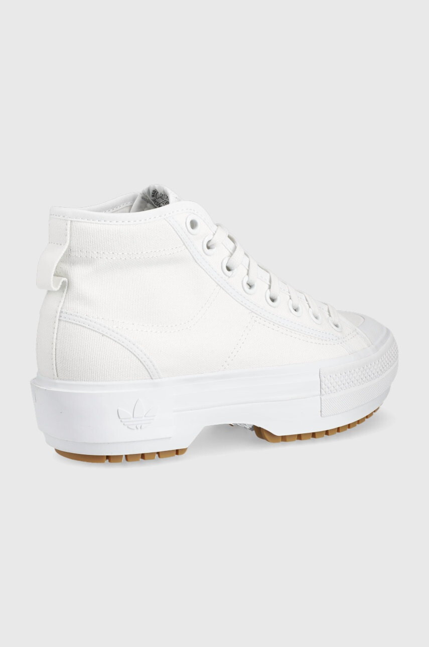 adidas Originals Високи кецове Nizza GZ8858 дамски в бяло - Pepit.bg