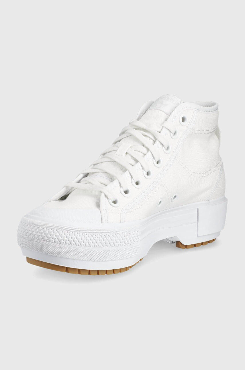 adidas Originals Високи кецове Nizza GZ8858 дамски в бяло - Pepit.bg