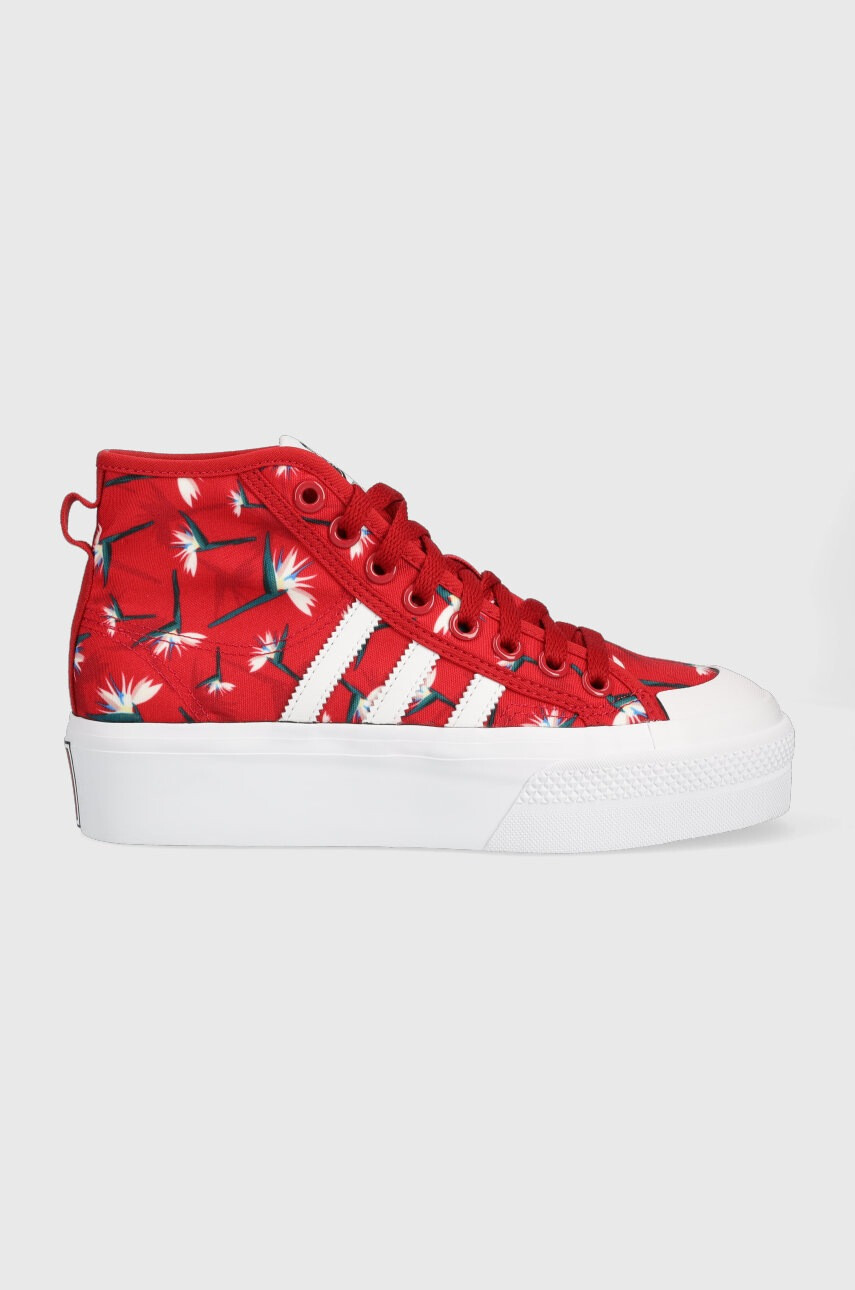 adidas Originals Високи кецове в червено - Pepit.bg