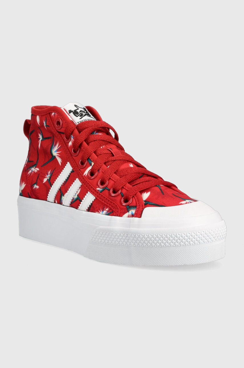 adidas Originals Високи кецове в червено - Pepit.bg
