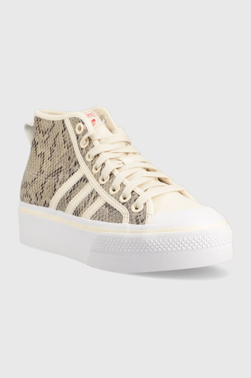 adidas Originals Високи кецове Nizza в бежово - Pepit.bg