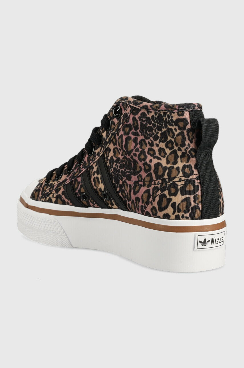 adidas Originals Високи кецове Nizza Platform Mid в кафяво - Pepit.bg