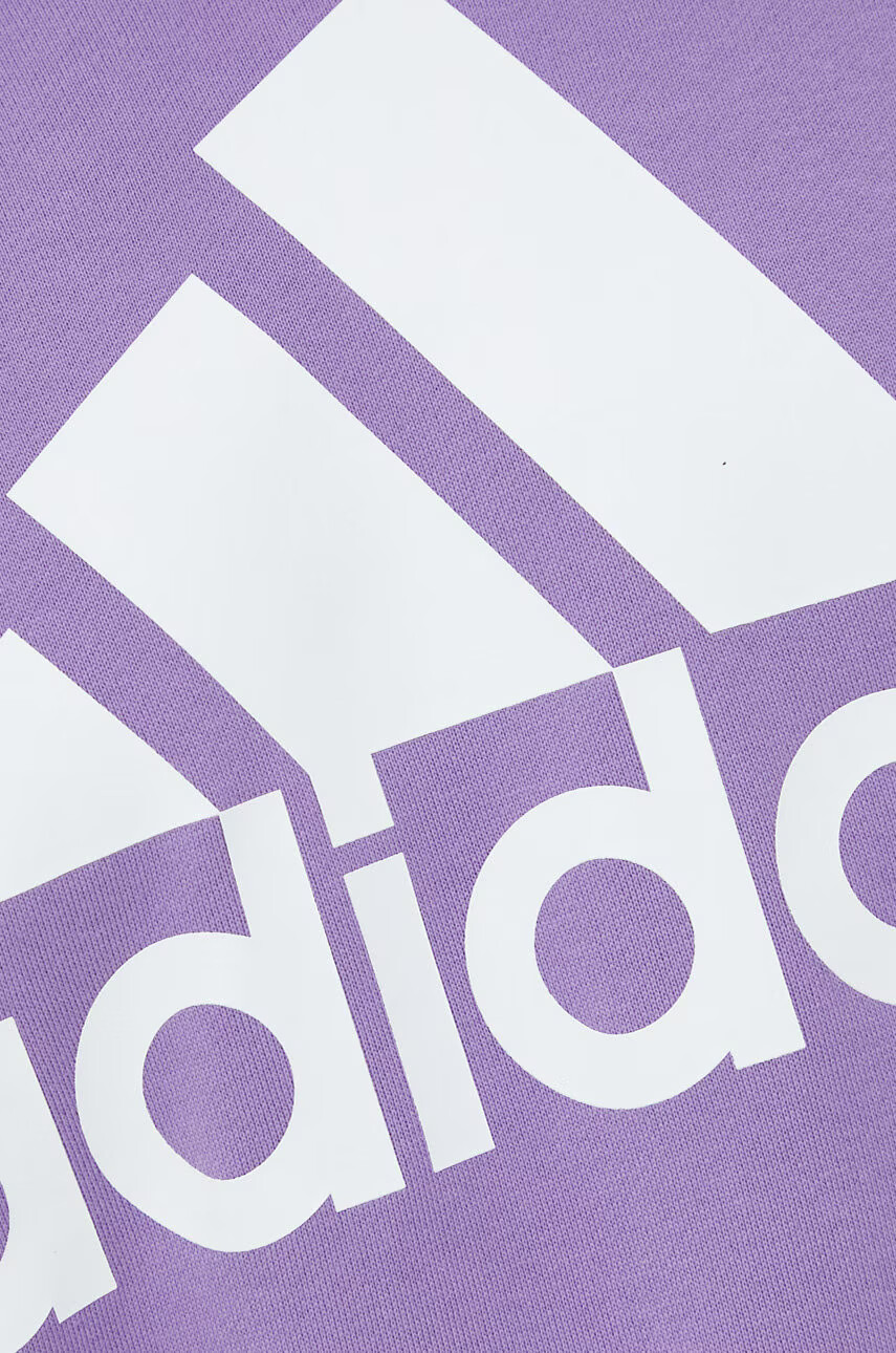 adidas Памучен суичър в лилаво с принт - Pepit.bg