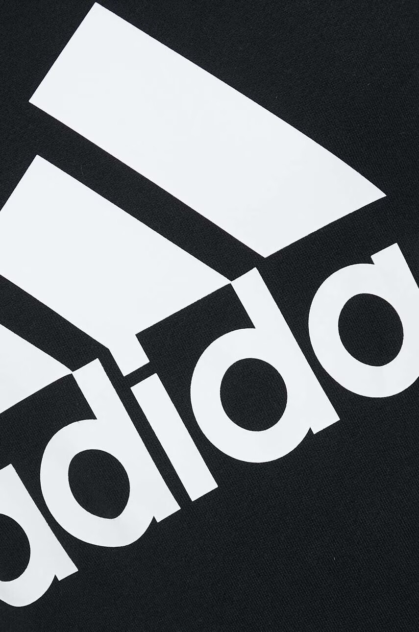 adidas Памучен суичър в черно с принт - Pepit.bg