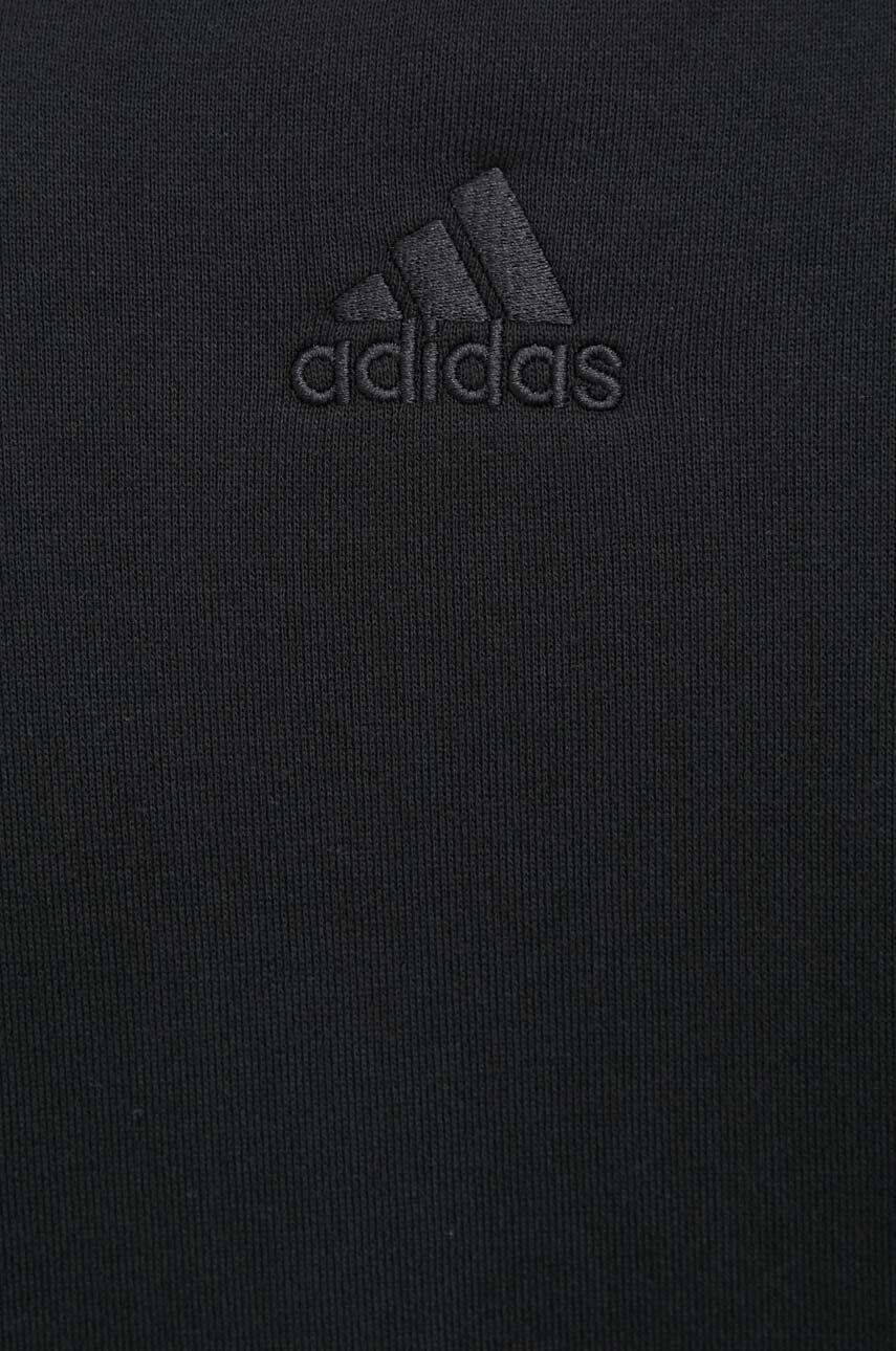 adidas Памучен суичър в черно с принт - Pepit.bg