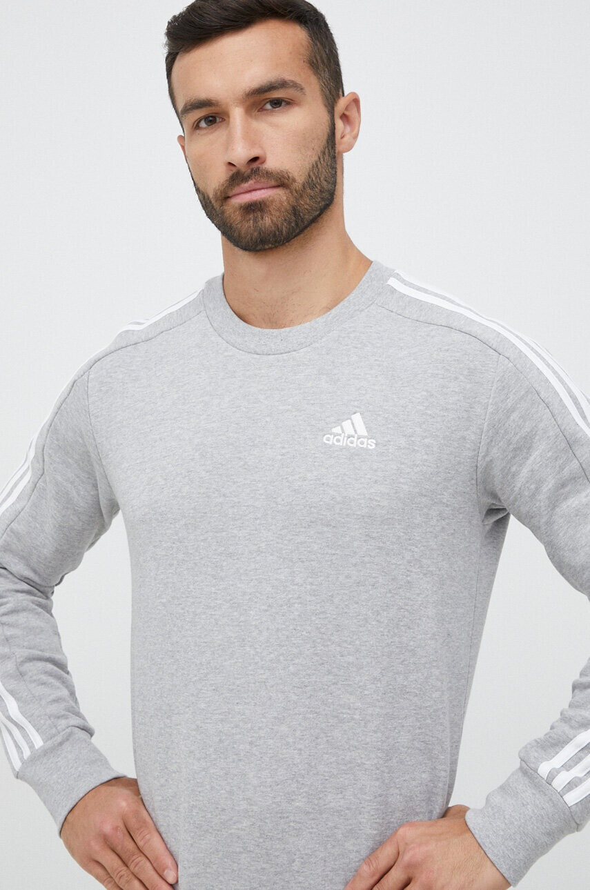 adidas Памучен суичър в сиво меланж на - Pepit.bg