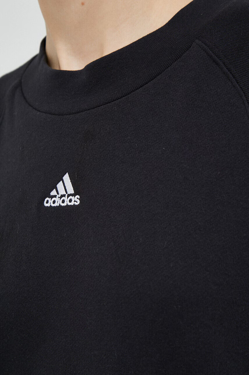 adidas Памучен суичър в черно с изчистен дизайн - Pepit.bg