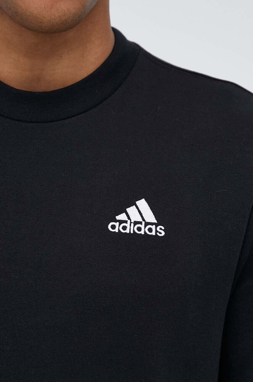 adidas Памучен суичър в черно с апликация - Pepit.bg