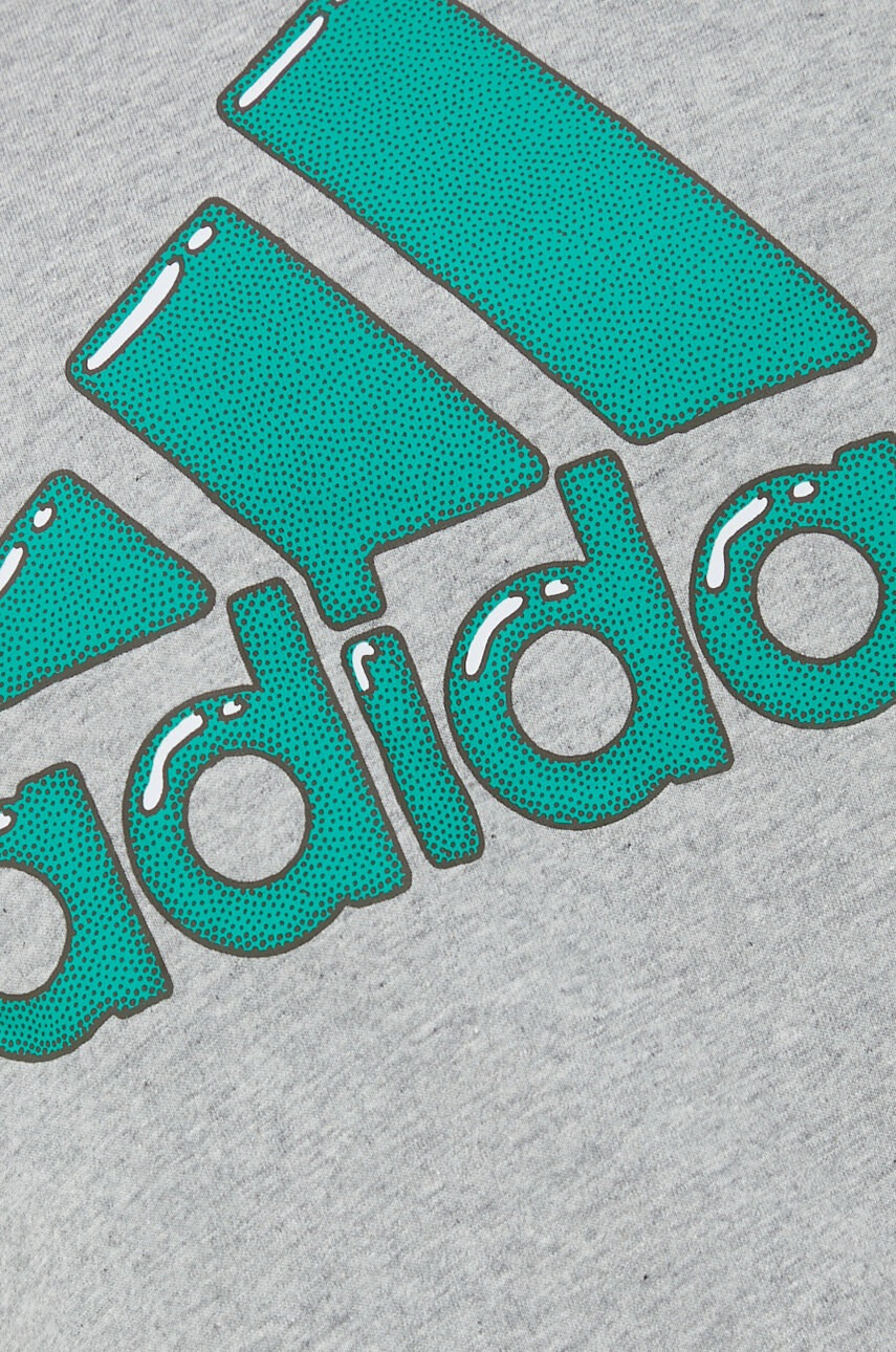 adidas Памучна тениска в сиво с принт - Pepit.bg