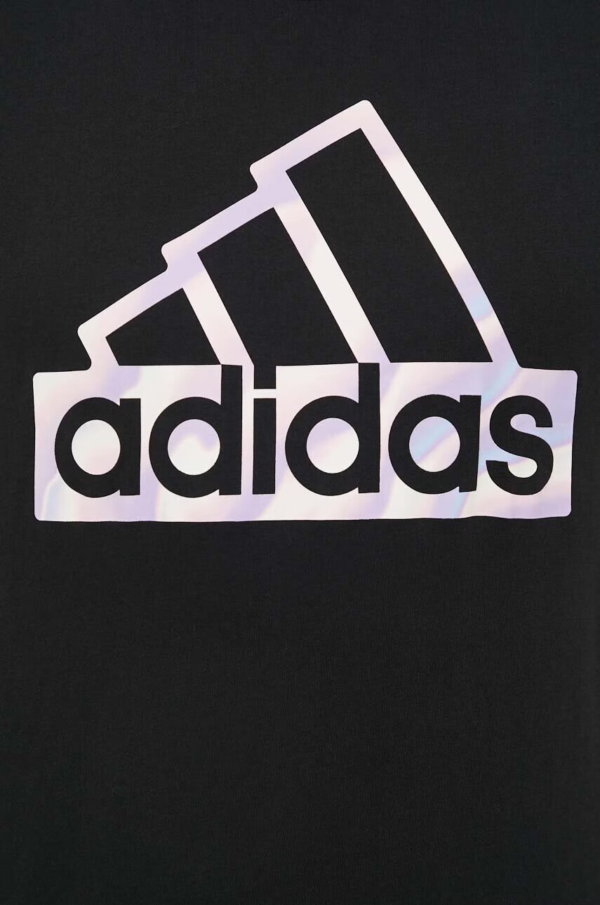 adidas Памучна тениска в черно с принт - Pepit.bg