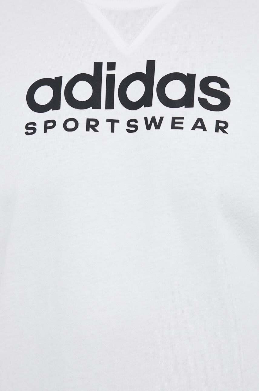 adidas Памучна тениска в бяло с десен - Pepit.bg