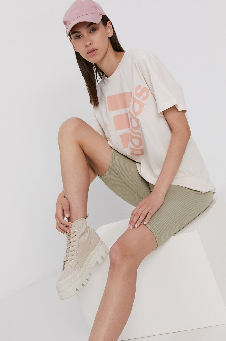 adidas Памучна тениска H10232 в жълто - Pepit.bg