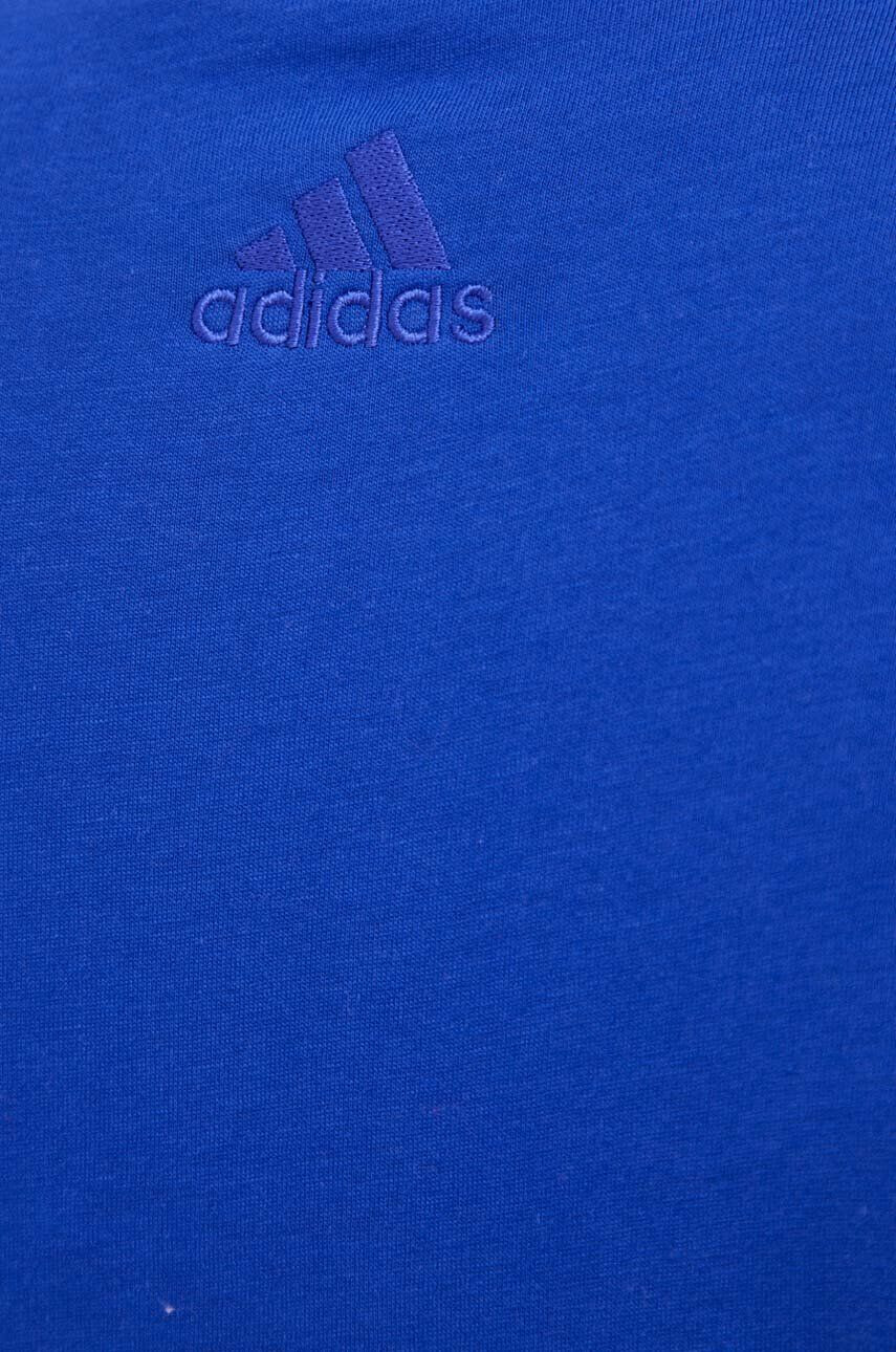 adidas Памучна тениска в синьо с принт - Pepit.bg