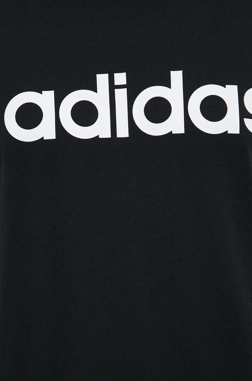 adidas Памучна тениска в черно с принт - Pepit.bg