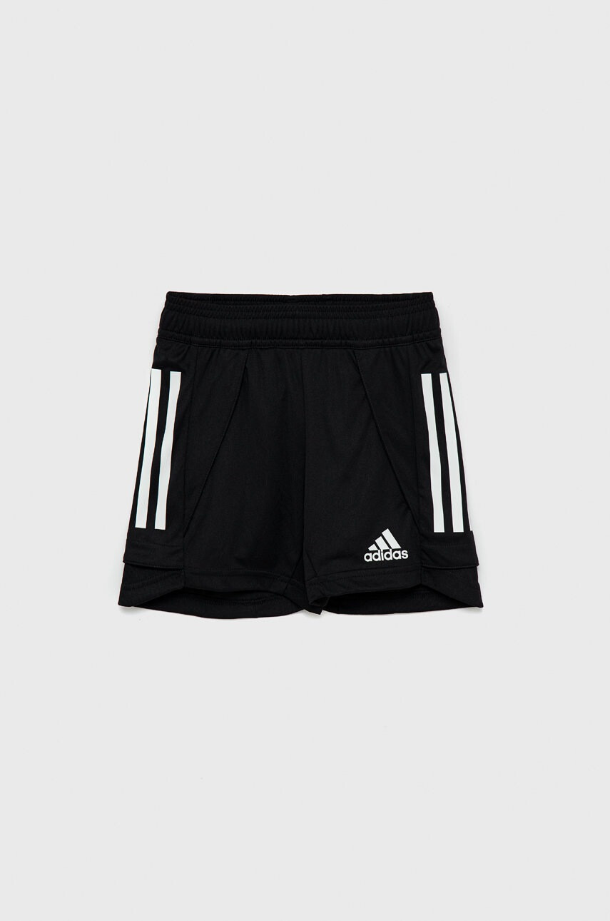adidas Performance Детски къс панталон EA2501 в черно с регулируема талия - Pepit.bg