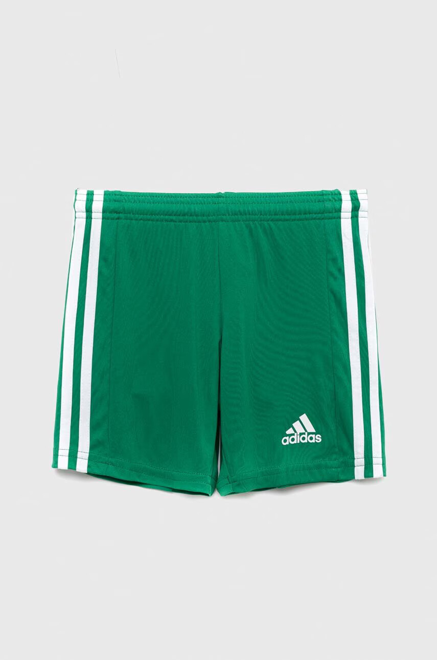 adidas Performance Детски къси панталони SQUAD 21 в зелено с регулируема талия - Pepit.bg