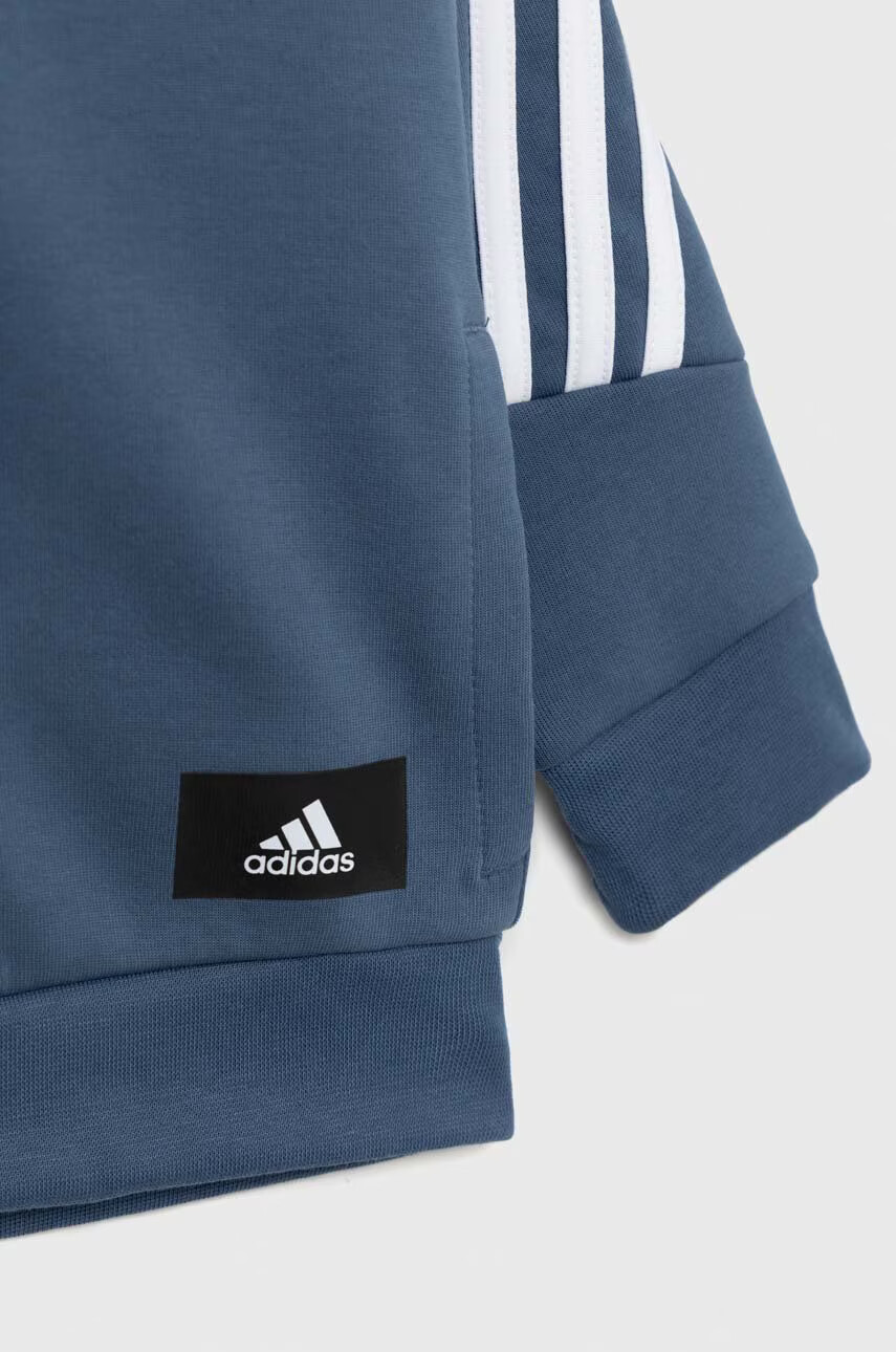 adidas Performance Детски суичър в лилаво с качулка с апликация - Pepit.bg