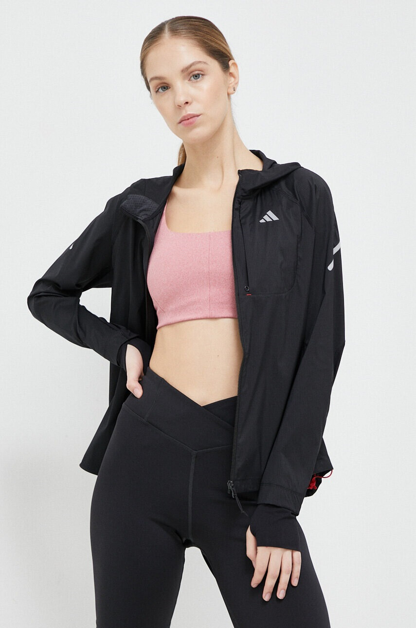 adidas Performance Яке за бягане Fast в черно с преходна изолация - Pepit.bg