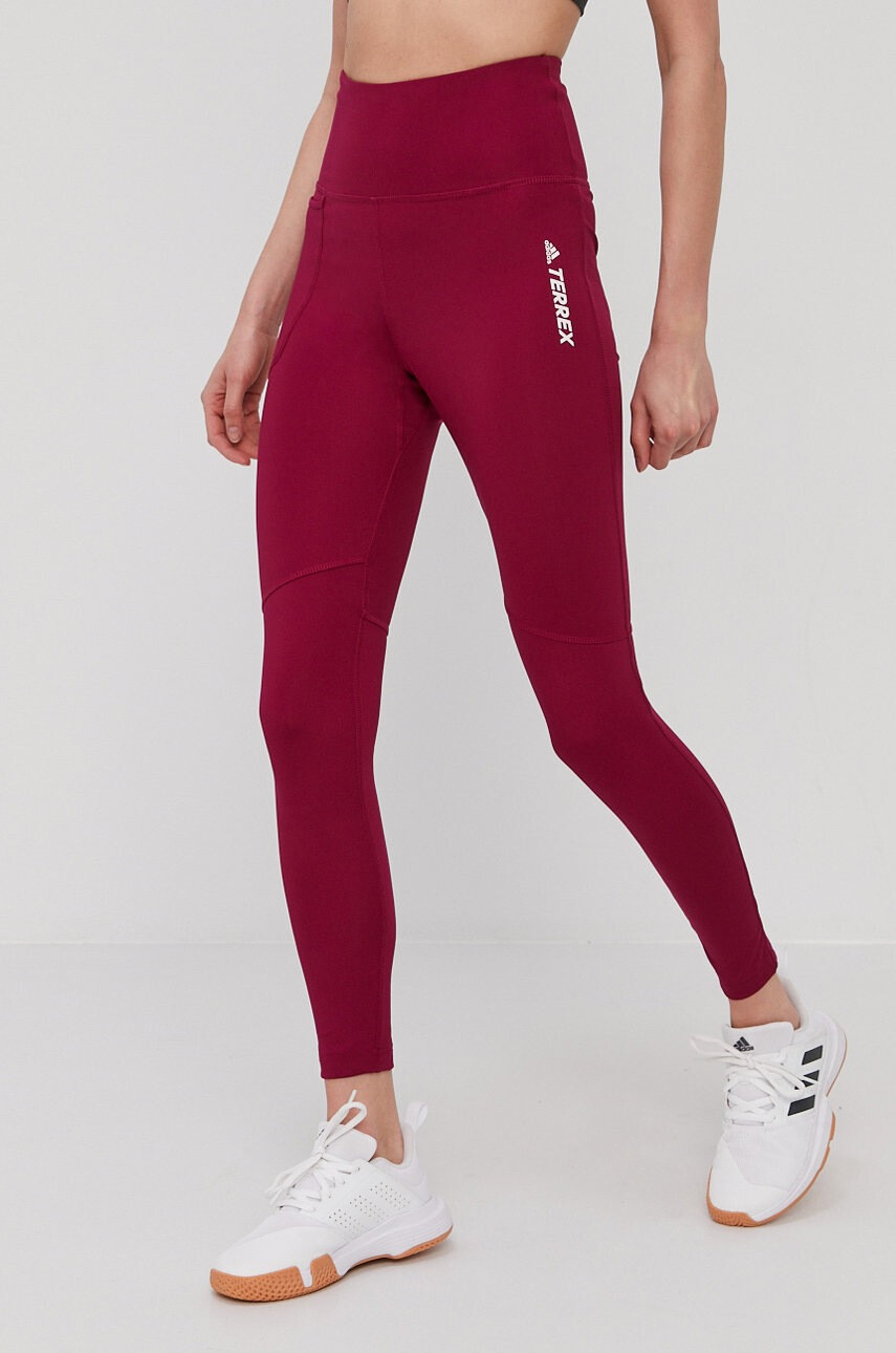 adidas Performance Клин GQ1367 дамски в лилаво с изчистен дизайн - Pepit.bg