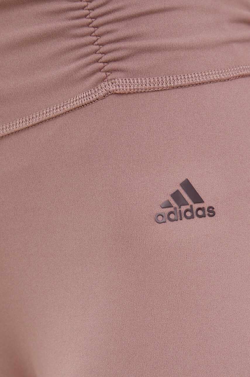 adidas Performance Клин за йога Studio Gathered в лилаво с изчистен дизайн - Pepit.bg
