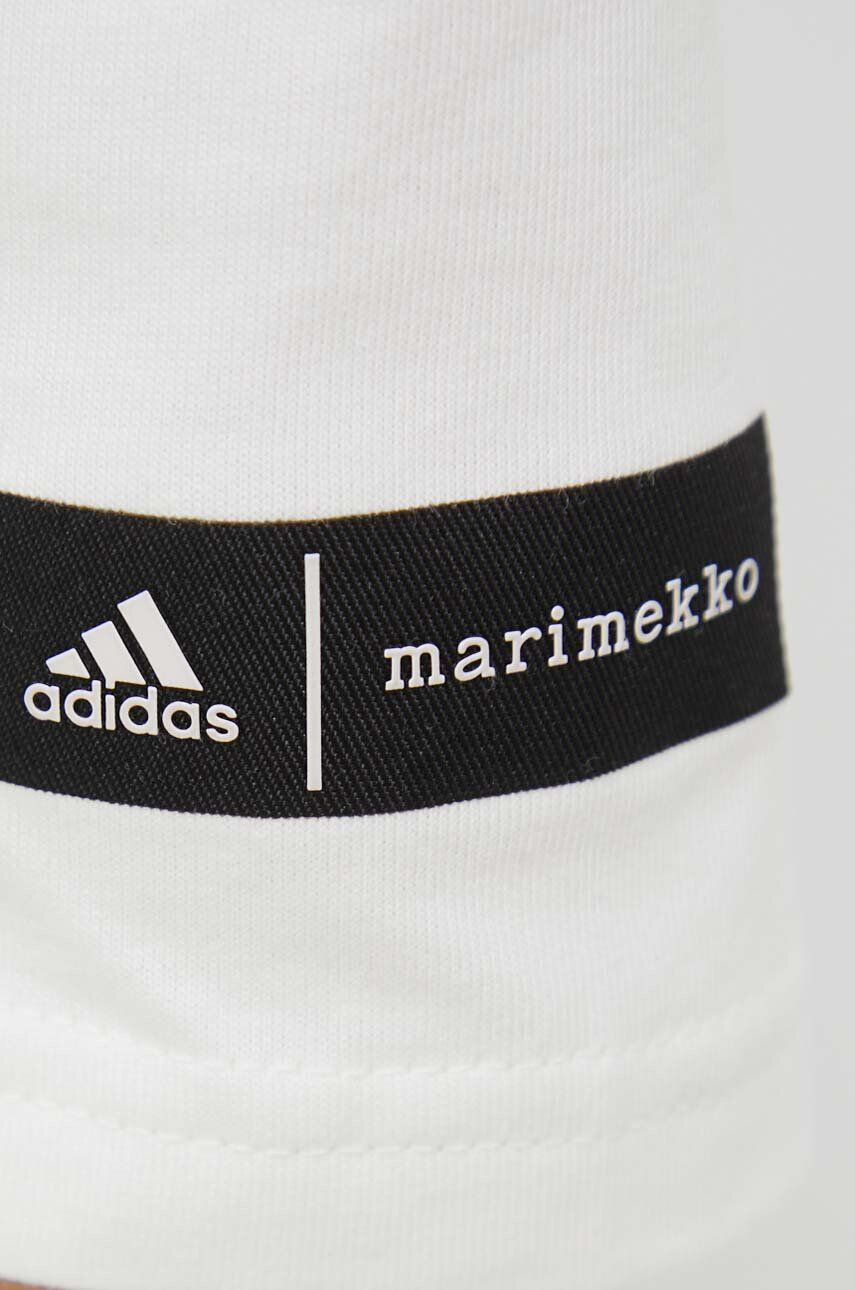 adidas Performance Памучна тениска x Marimekko в бяло - Pepit.bg