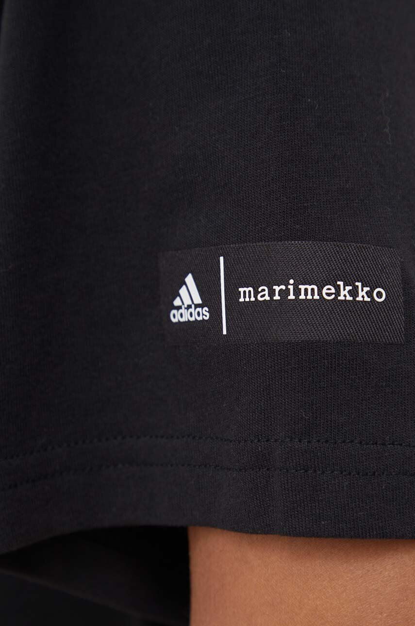 adidas Performance Памучна тениска x MARIMEKKO в черно - Pepit.bg